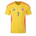 Camiseta Colombia Luis Diaz #7 Primera Equipación Replica Copa America 2024 mangas cortas